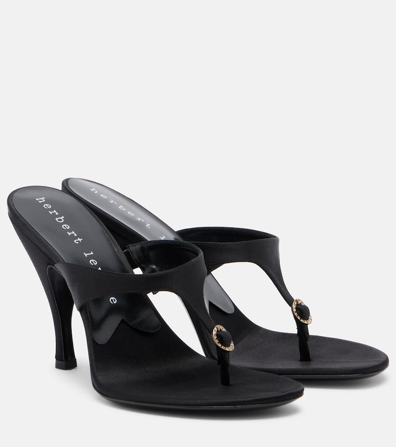Herbert Levine Kiss And Tell satin thong sandals