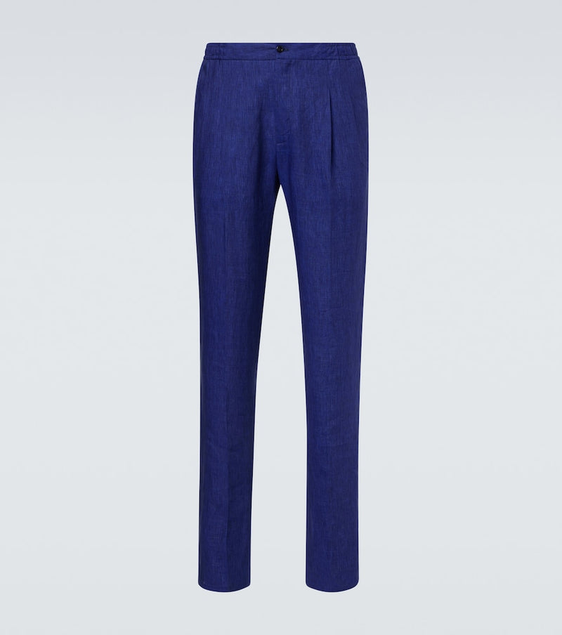 Rubinacci Linen tapered pants