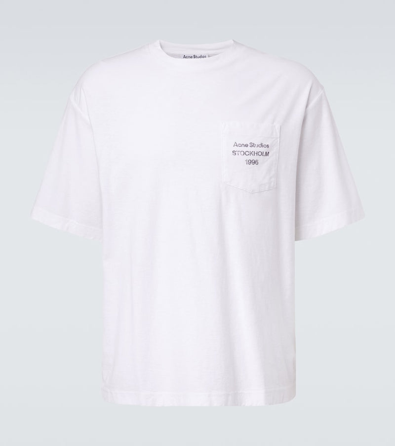 Acne Studios Logo cotton and hemp jersey T-shirt