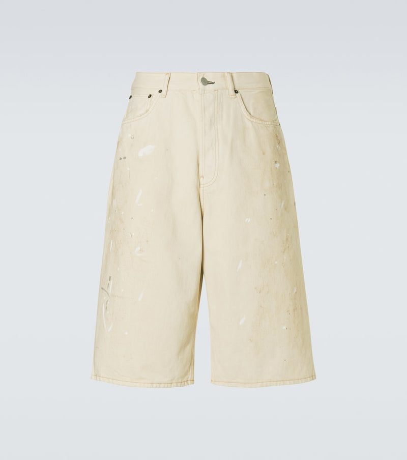 Acne Studios Distressed denim Bermuda shorts