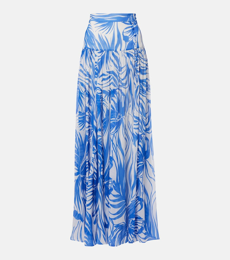 Alexandra Miro Jaimee high-rise printed maxi skirt