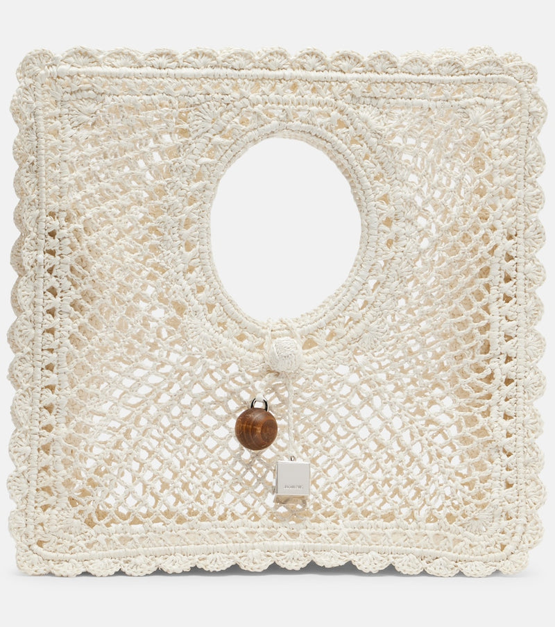 Jacquemus Spiaggia Small lace tote bag