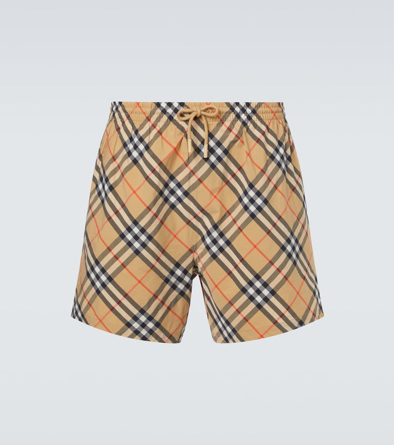 Burberry Burberry Check swim trunks in Beige