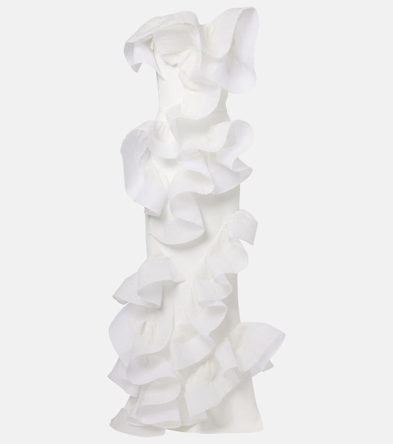 Maticevski Indulgence ruffled bustier gown