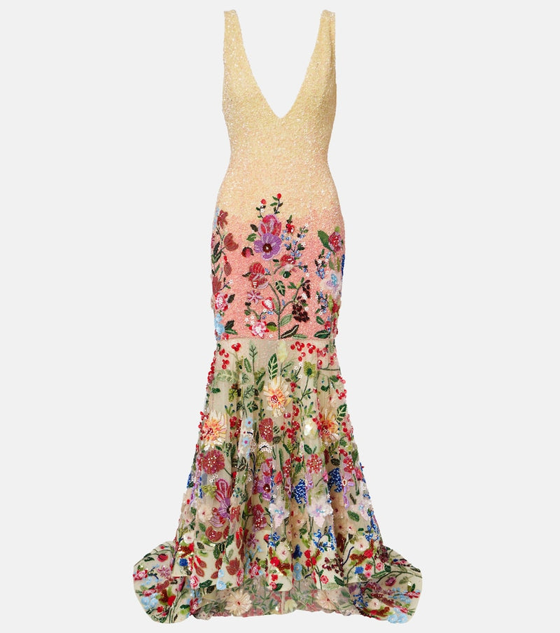 La Fuori Botanical Symphone embellished gown