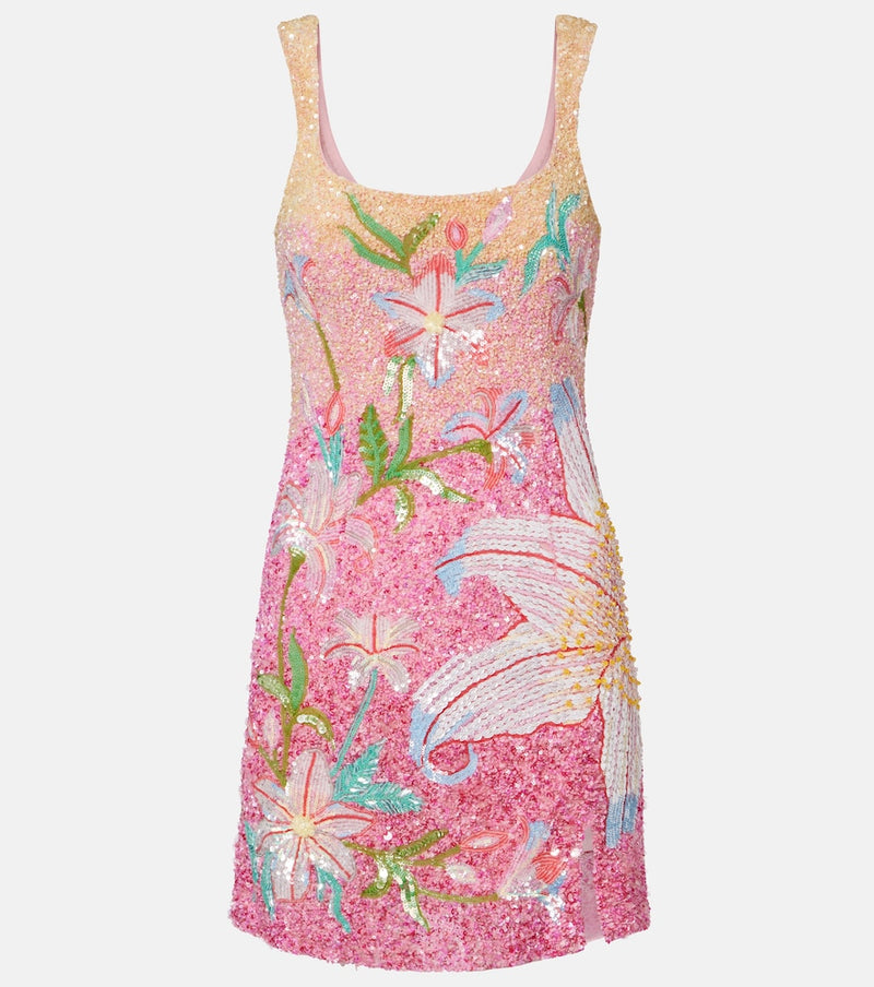 La Fuori Floral sequined minidress