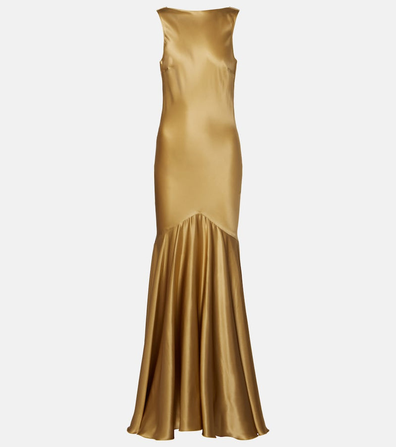 Nina Ricci Open-back satin gown