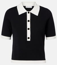 Nina Ricci Ribbed-knit polo shirt