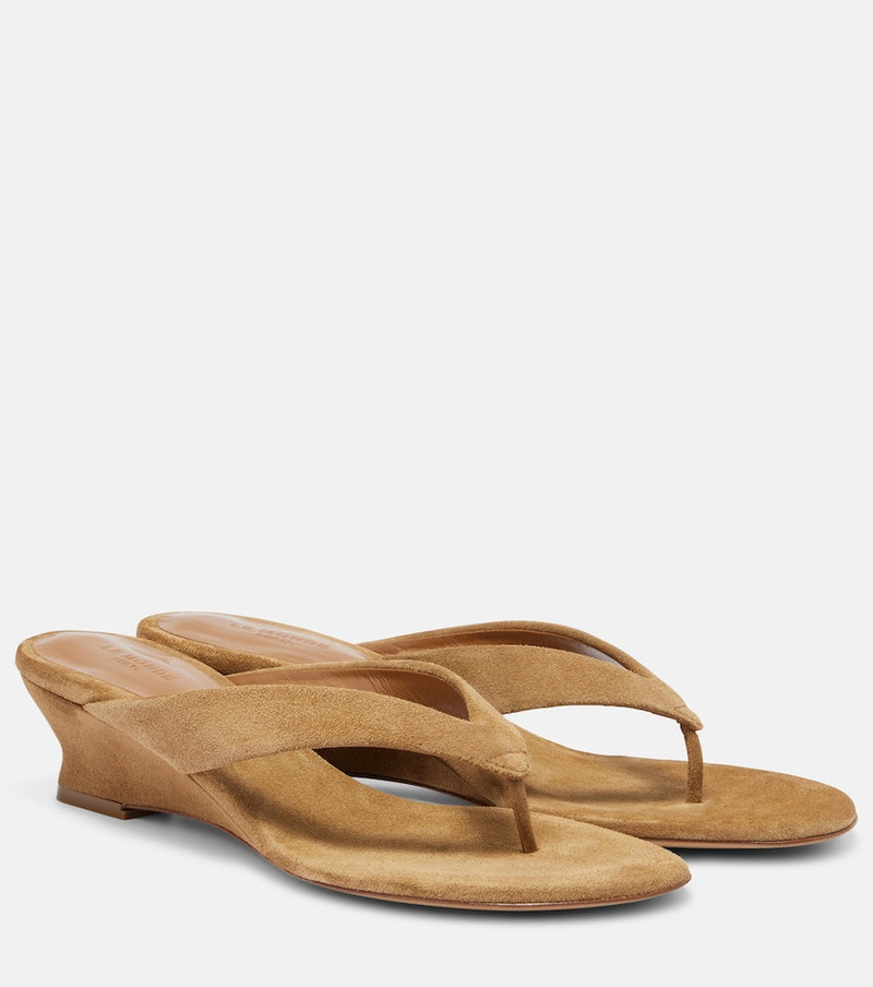 Le Monde Beryl Micro Wedge 40 suede thong sandals