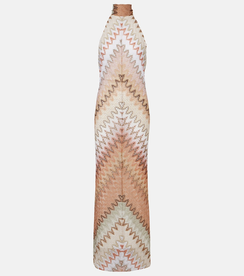 Missoni Halterneck lame gown