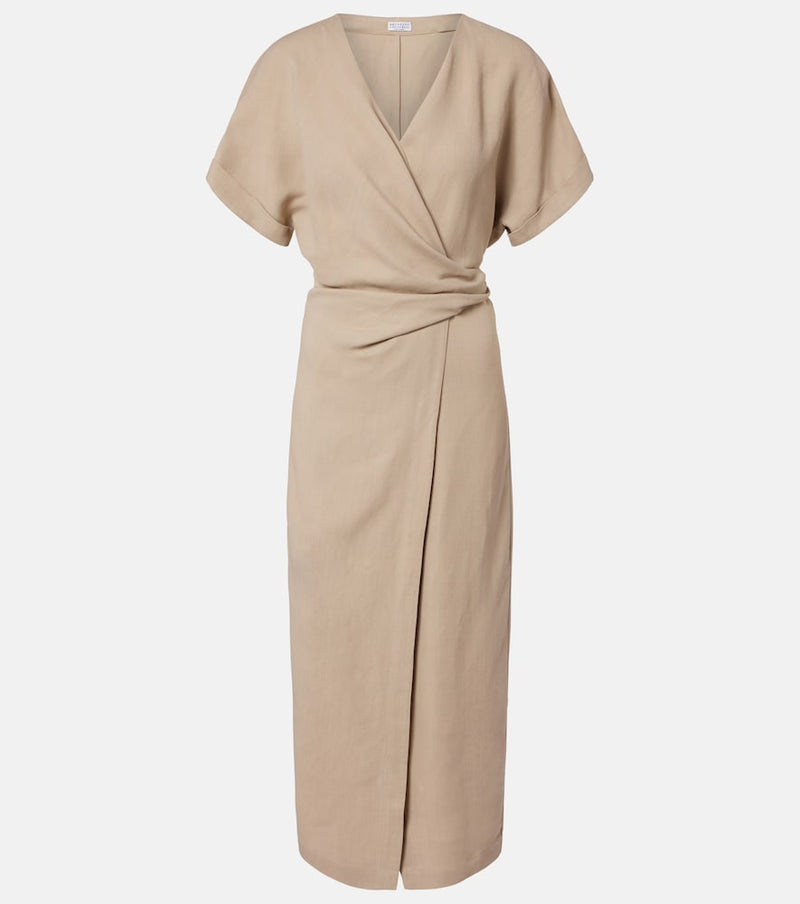 Brunello Cucinelli Draped wrap dress