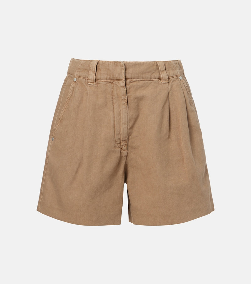 Brunello Cucinelli Cotton and linen Bermuda shorts