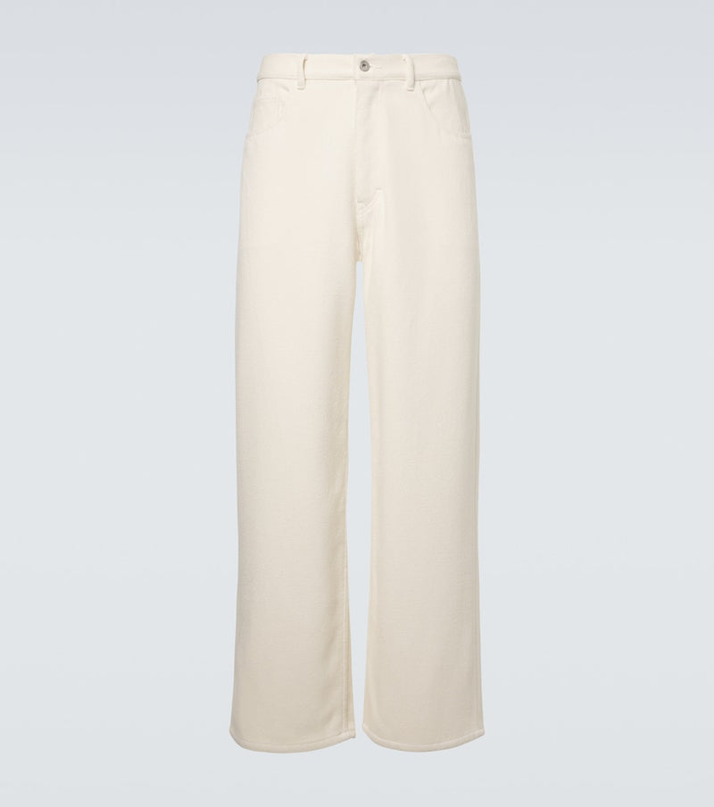 Auralee Silk denim wide-leg pants