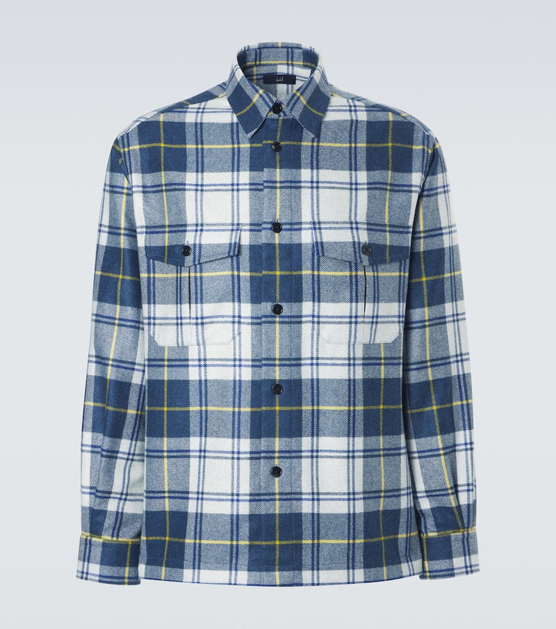 Dunhill Plaid cashmere overshirt