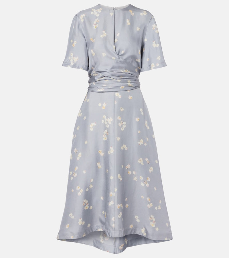 Altuzarra Kirsty floral draped silk midi dress