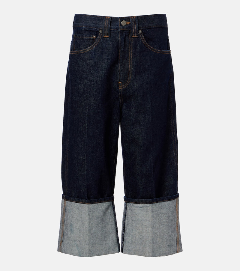 Khaite Boyle cropped wide-leg jeans
