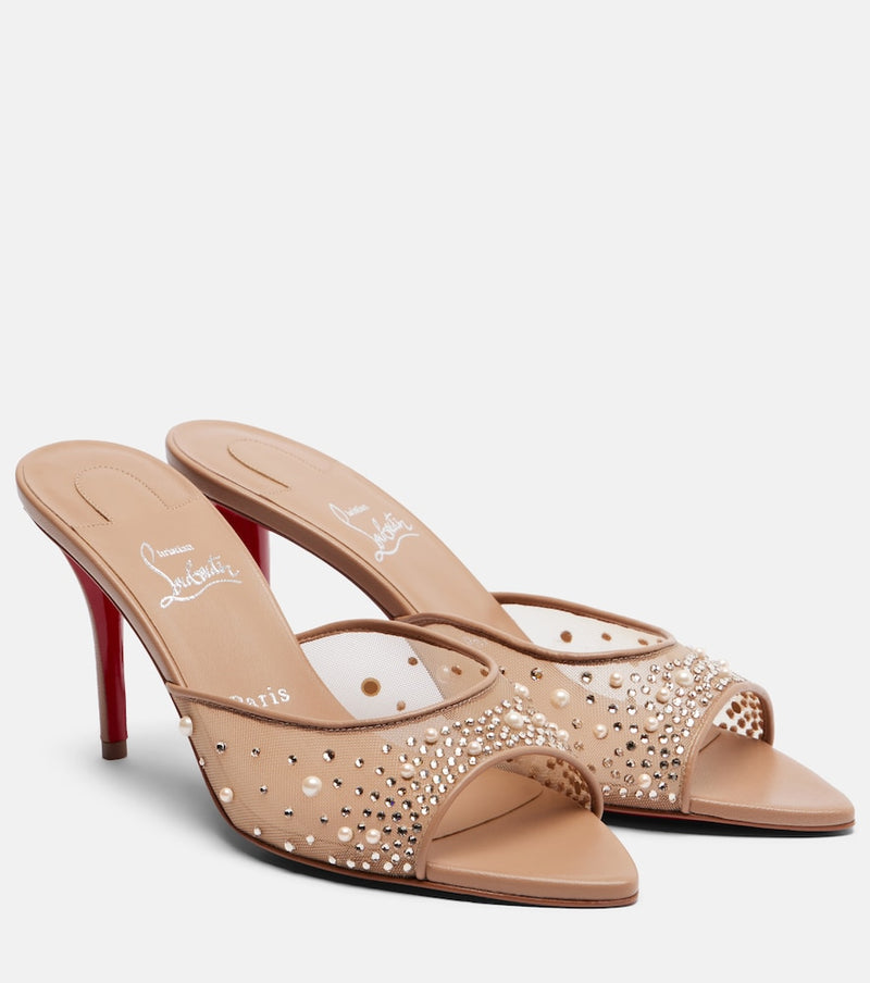 Christian Louboutin Miss Z Degrastrass Perla mesh mules