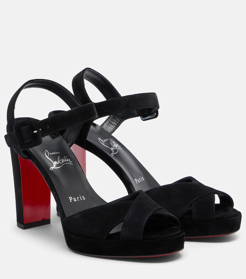 Christian Louboutin Cora 100 suede sandals