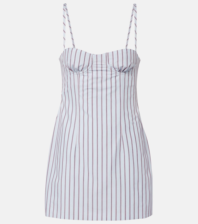SIR Pinstripe cotton-blend minidress