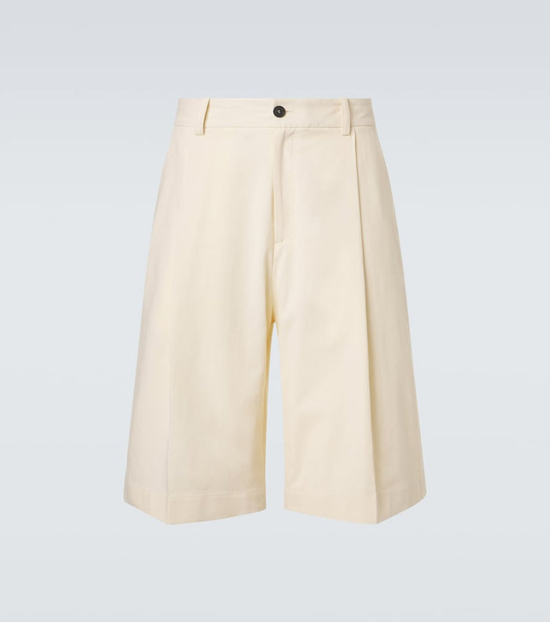 Studio Nicholson Fowld cotton and linen Bermuda shorts