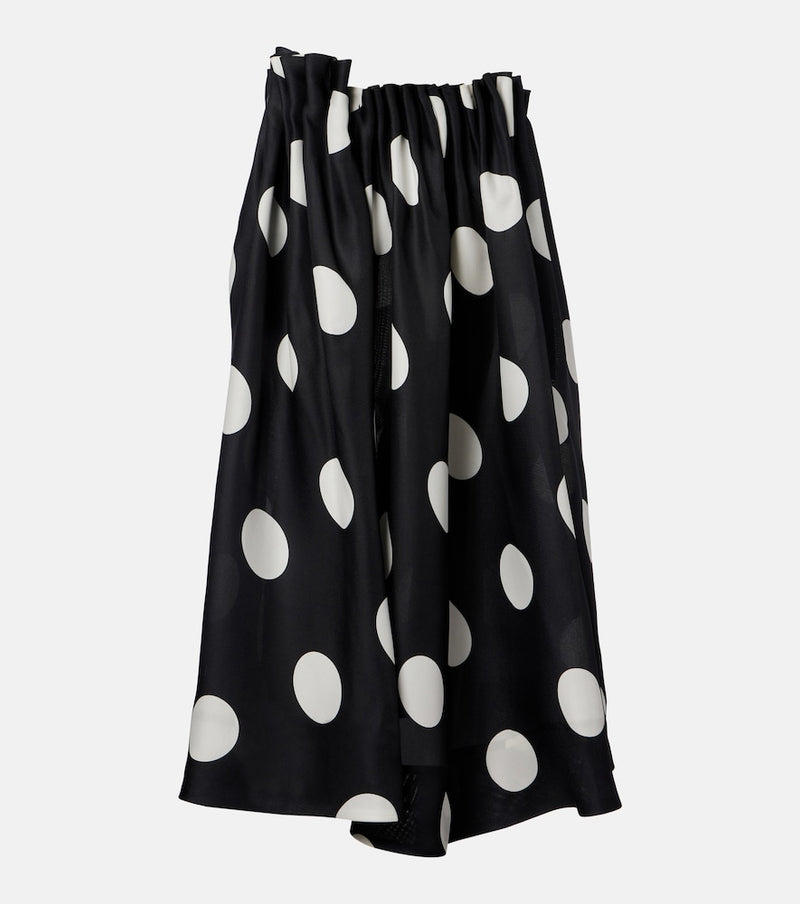 Khaite Riley polka-dot silk maxi skirt