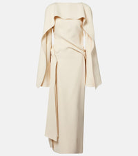 Khaite Draped crepe maxi dress