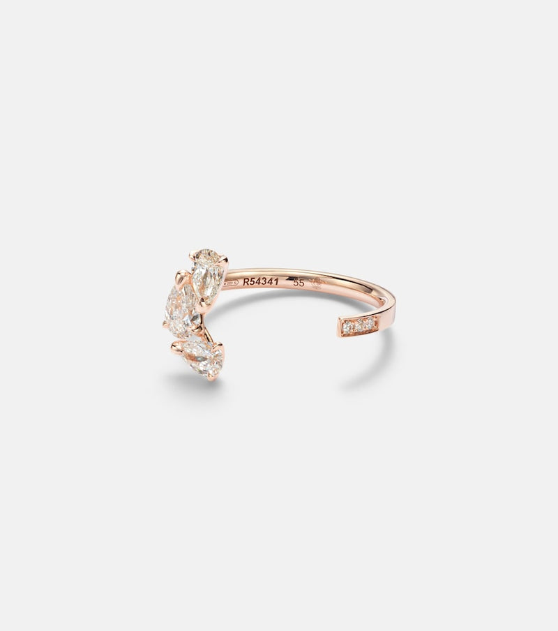 Repossi Serti Sur Vide 18kt rose gold ring with diamonds