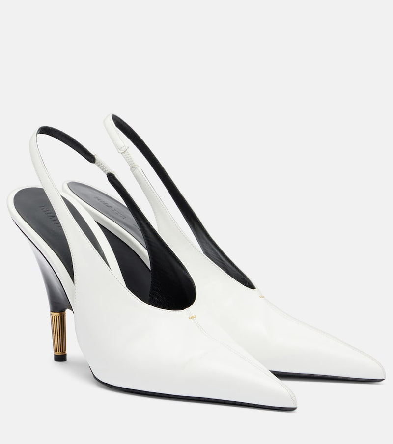 Khaite Bella 100 leather slingback pumps
