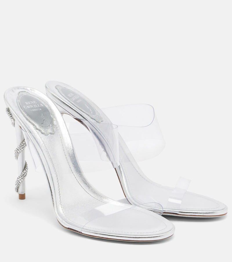 Rene Caovilla Celebrity crystal-embellished PVC sandals