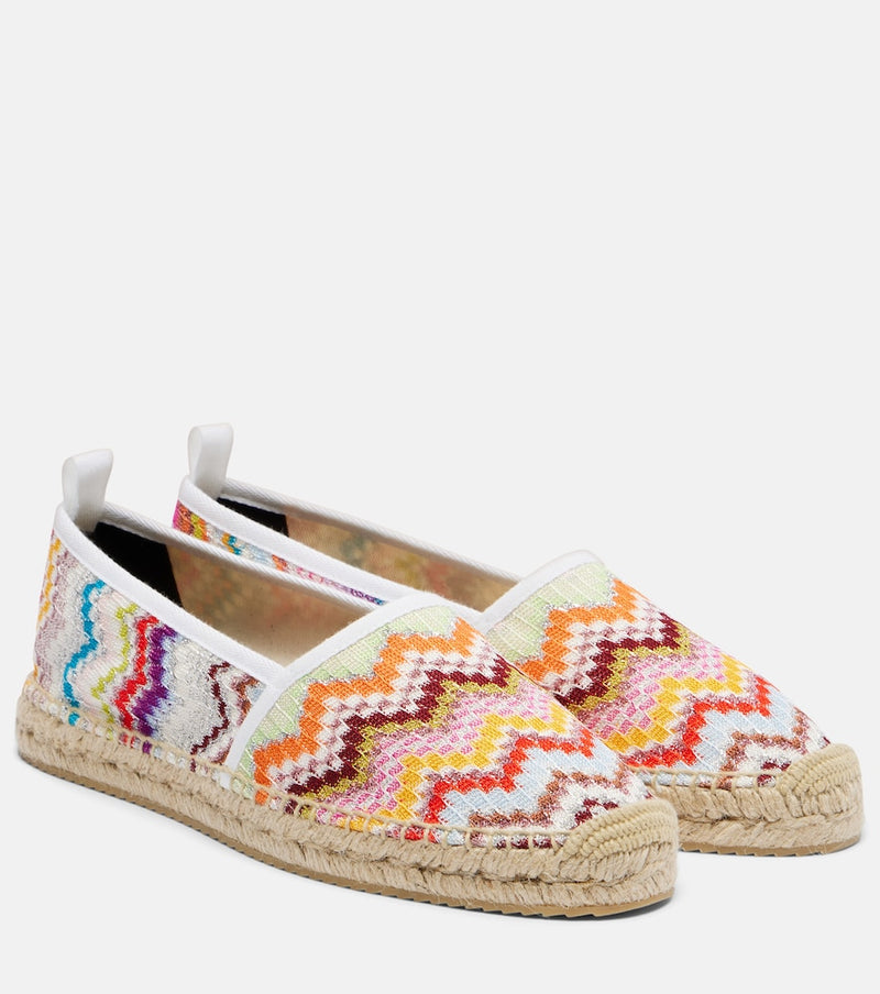 Missoni Elle Zigzag lame espadrilles