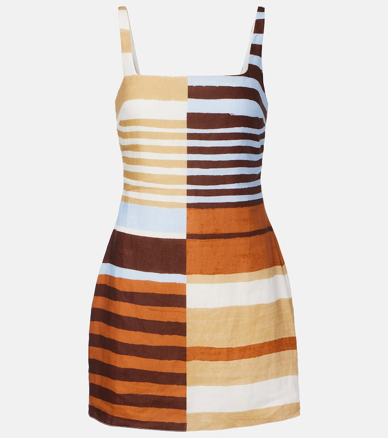 Cala de la Cruz Siela striped linen minidress
