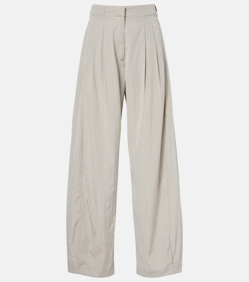 The Row Iven pleated silk-blend straight pants