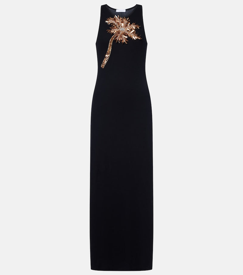 Rabanne Embellished cotton-blend maxi dress