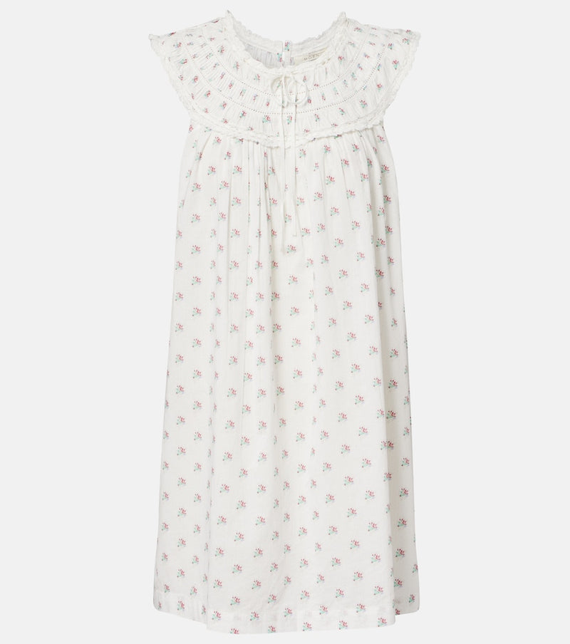 Doen Verity floral embroidered cotton minidress