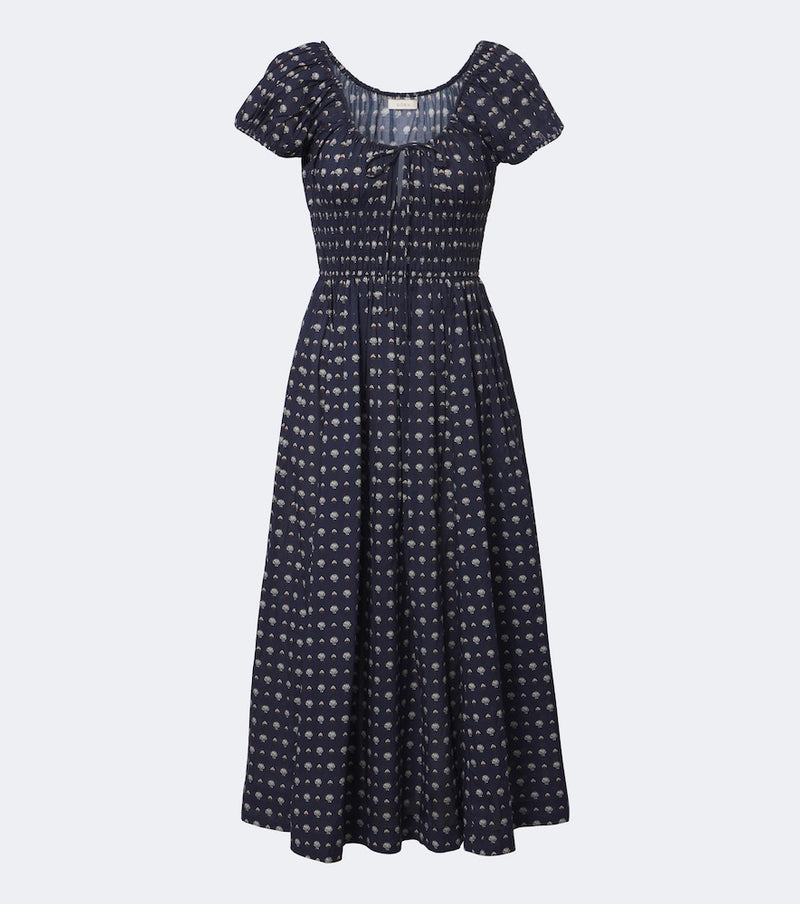 Doen Quinn printed cotton poplin midi dress