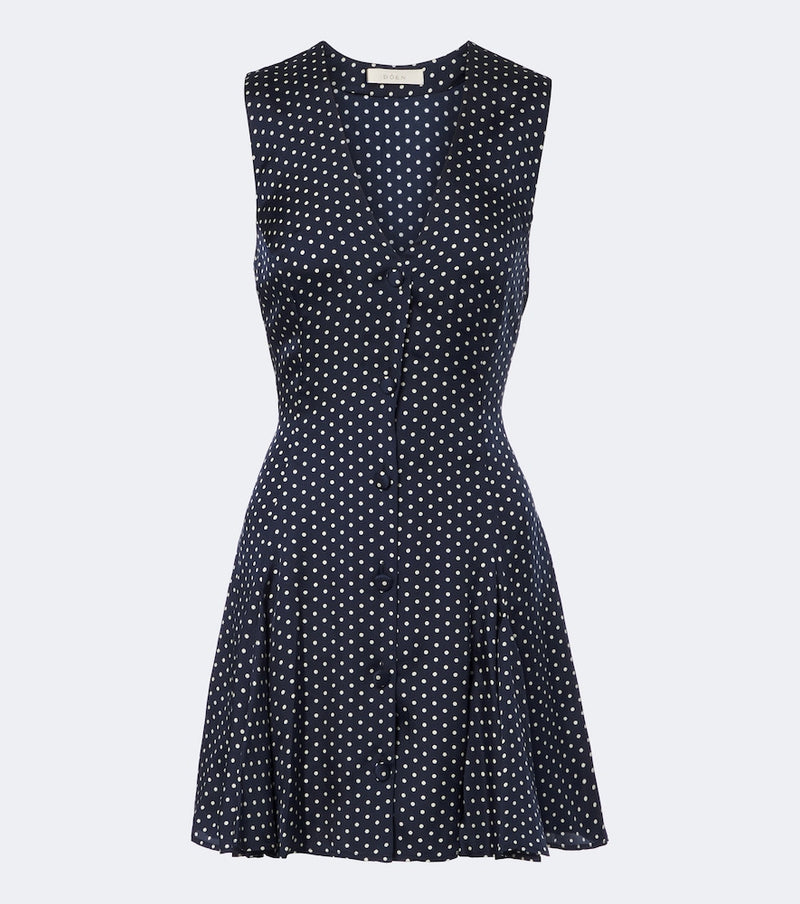 Doen Aubrey polka dot silk-blend minidress