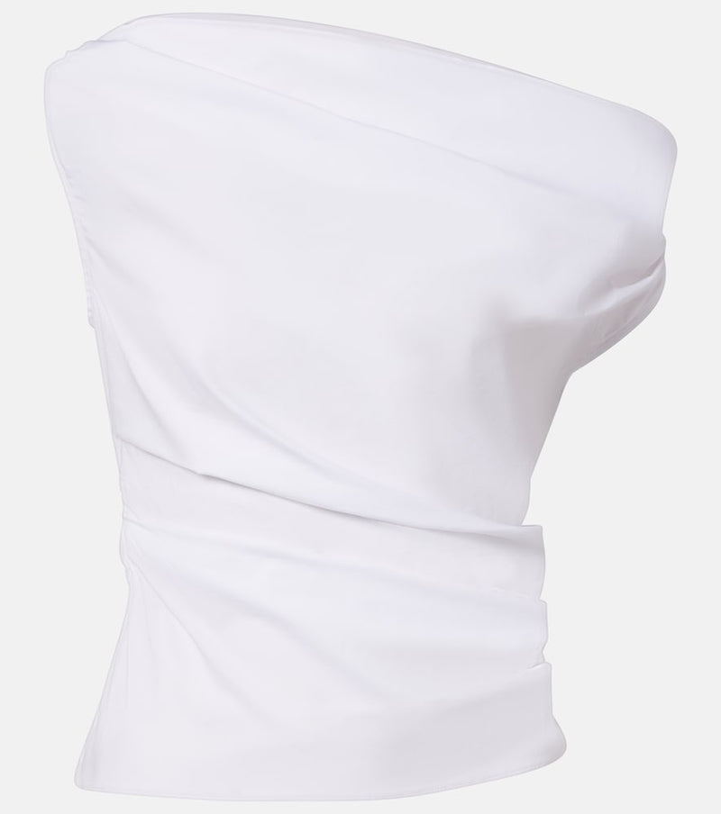 Staud Phare off-shoulder cotton top in White