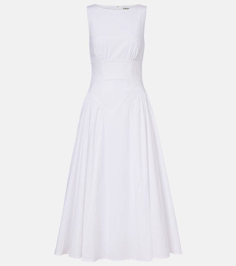 Staud Gwen cotton poplin midi dress