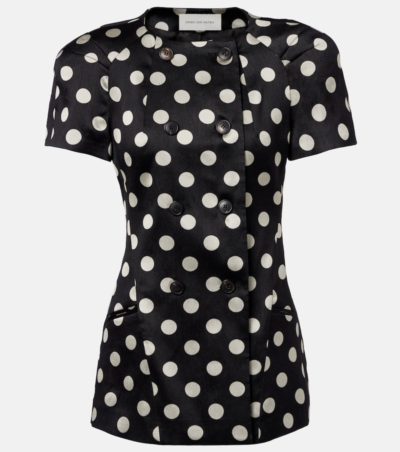 Dries Van Noten Polka-dot double-breasted blazer