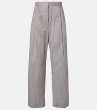 Dries Van Noten Striped cotton and silk pants