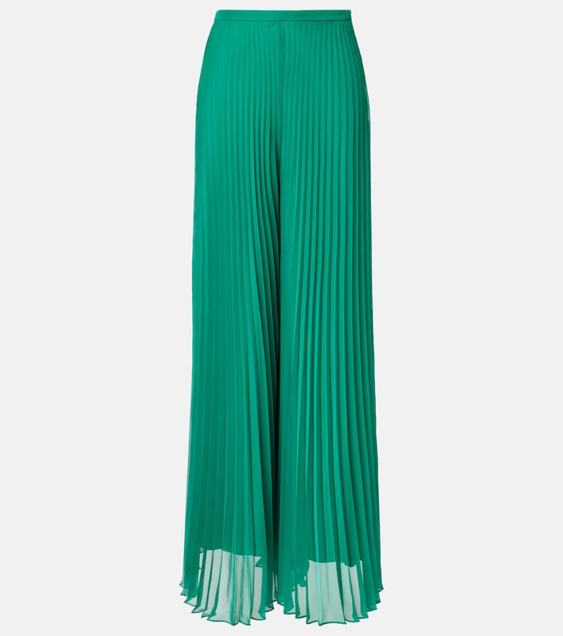 Max Mara Grembo pleated wide-leg pants in Alga
