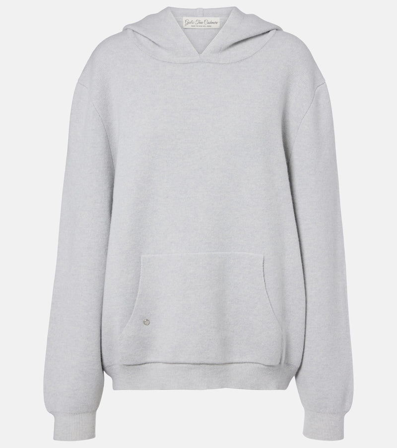 God\'s True Cashmere Cashmere hoodie with rose quartz