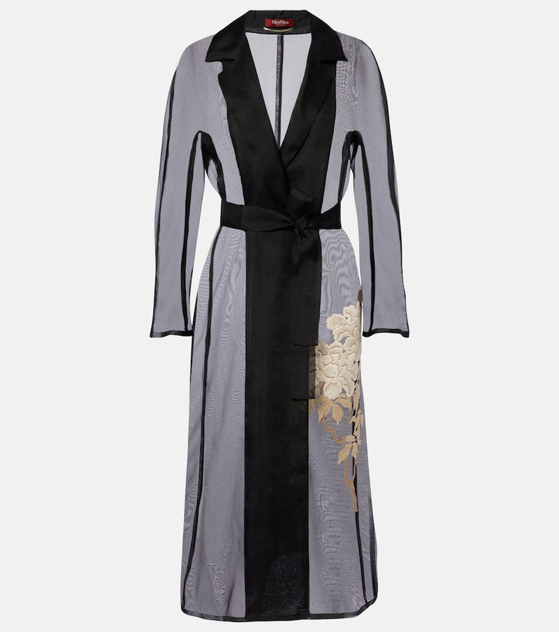 Max Mara Elegante Vodka embroidered silk robe