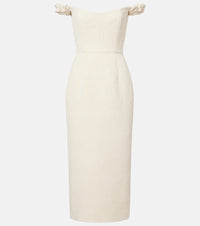 Markarian Bridal Amina wool-blend jacquard midi dress