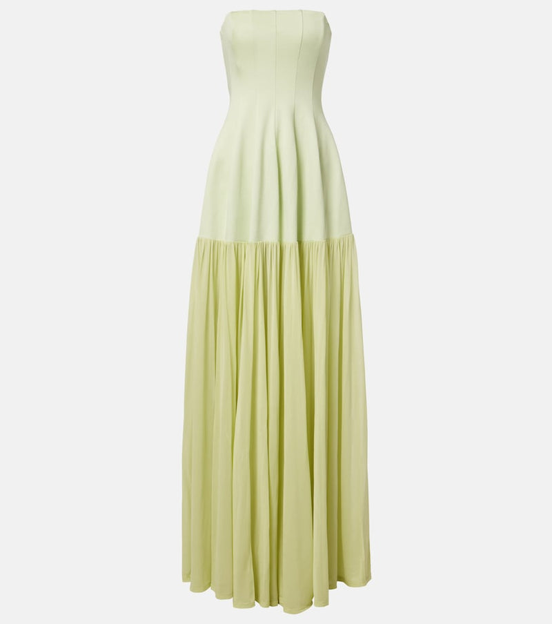 Simkhai Sandrine gathered jersey bustier gown