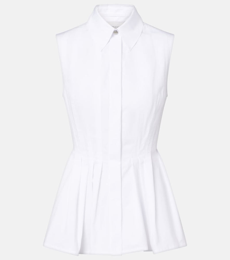 Sportmax Certosa peplum cotton poplin shirt