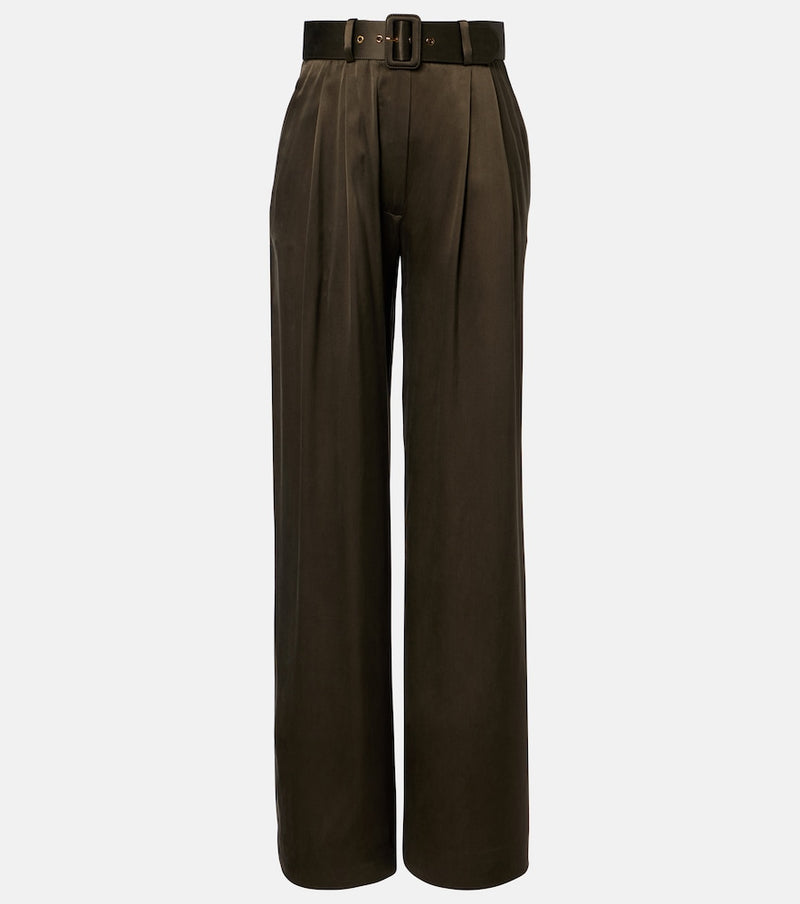 Zimmermann Belted silk wide-leg pants