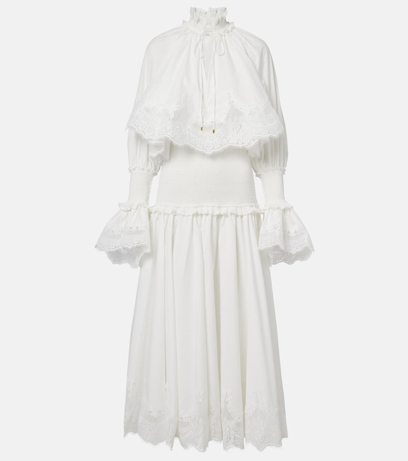 Zimmermann Alchemy lace-trimmed cotton poplin maxi dress