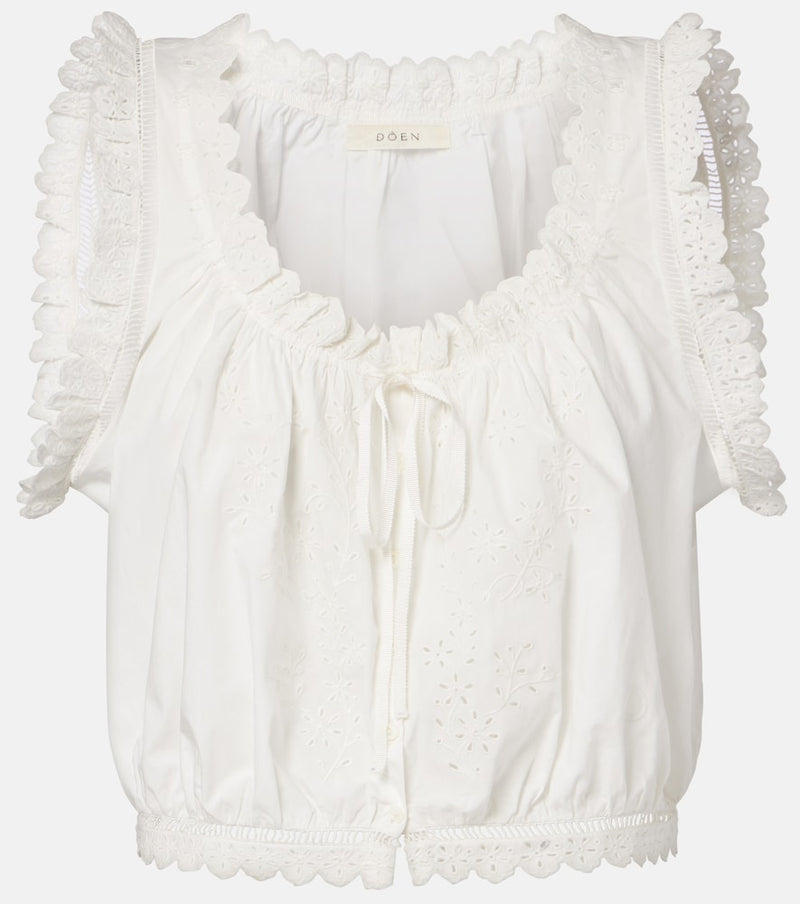 Doen Traveler embroidered cotton top