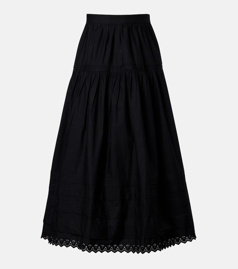 Doen Sebastiane cotton poplin midi skirt